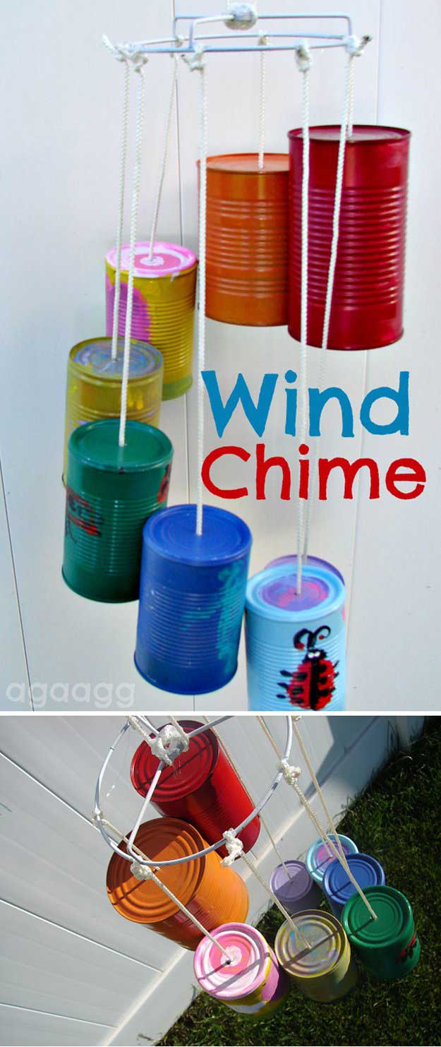 Tin Can Wind Chime | 32 DIY Wind Chimes 