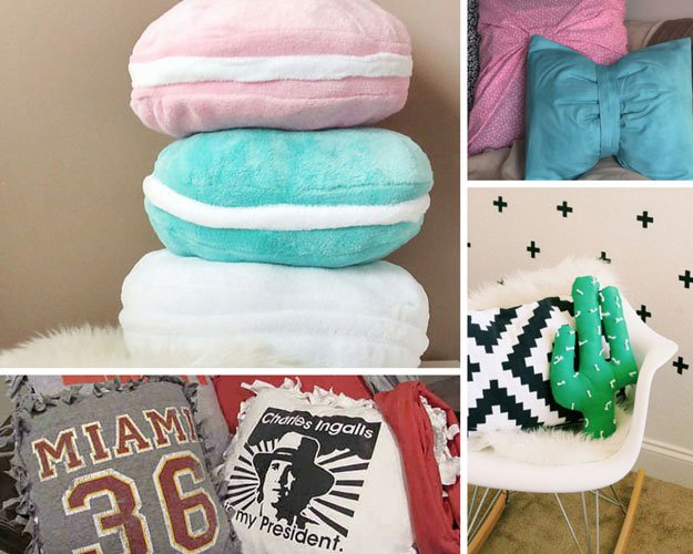 DIY Pillows | DIY Projects for Teens Bedroom | diy bedroom wall décor