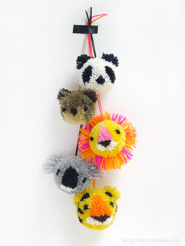 Animal Pom-poms | 14 First Day of School Crafts & Activities