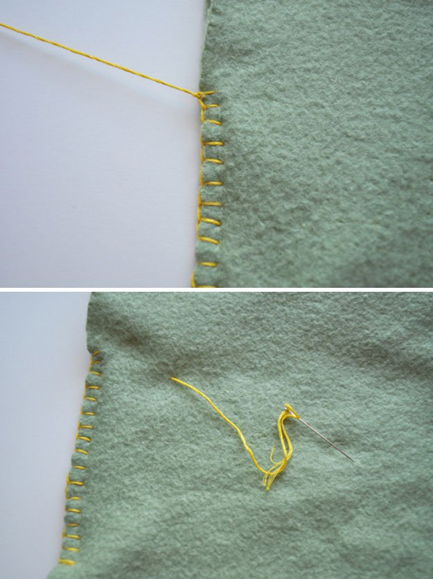 Steps and Tips on how to do a Blanket Stitch | https://diyprojects.com/how-to-blanket-stitch/
