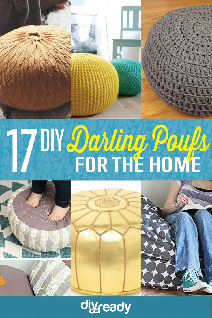 17 DIY Pouf Ideas, check it out at https://diyprojects.com/17-diy-pouf-ideas