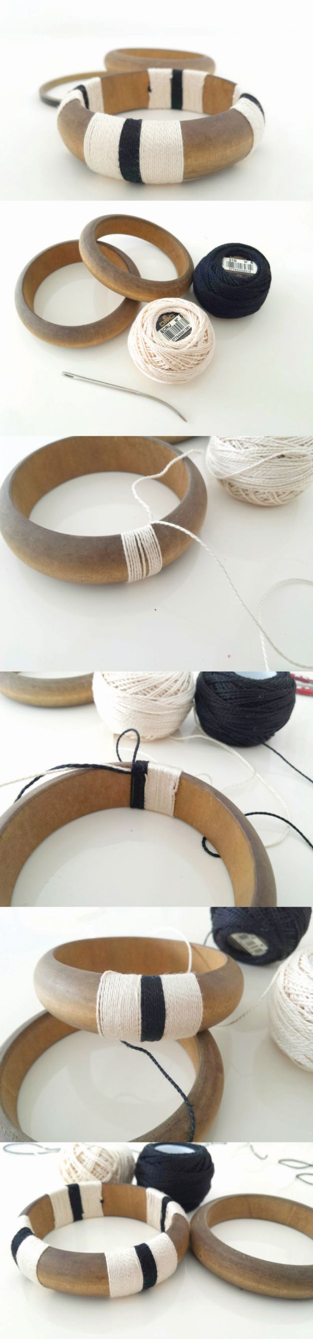 yarn wrapped bracelet tutorial 