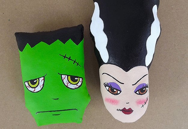 How to make a DIY Frankenstein doll - Step 10, check it out at https://diyprojects.com/halloween-arts-and-crafts-diy-mr-mrs-frankenstein-cloth-dolls