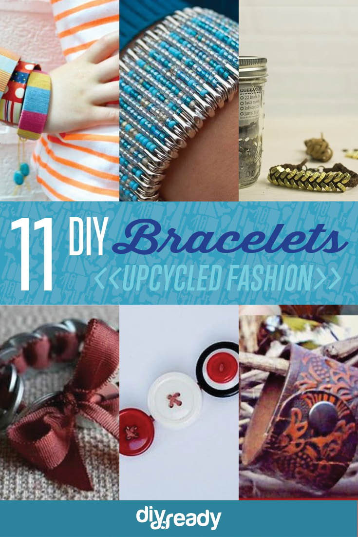 11 DIY Bracelet Ideas, see more at https://diyprojects.com/11-upcycled-bracelet-ideas-diy-bracelet