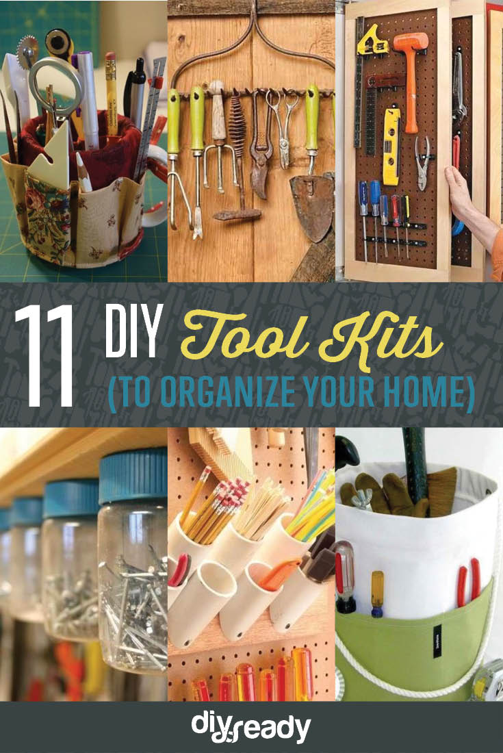DIY Tool Kits | Tool Organizer Ideas You Can Do at Home see more at https://diyprojects.com/diy-tool-kits-tool-organizer-ideas-you-can-do-at-home