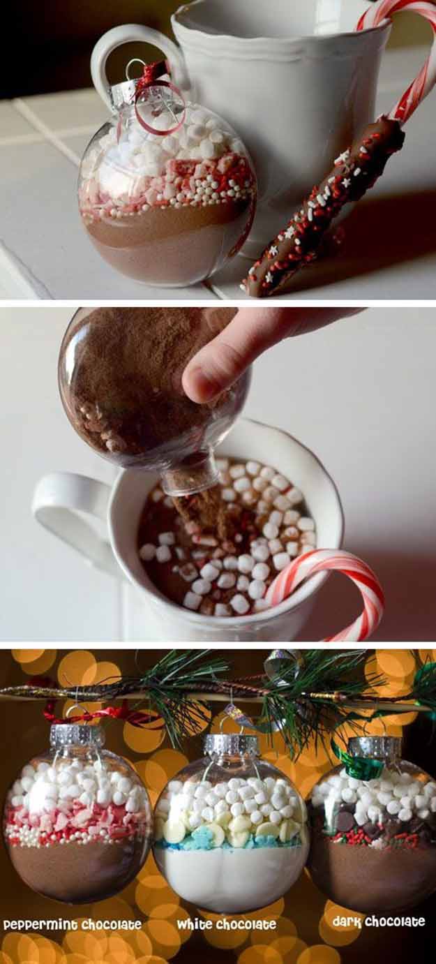 Hot Cocoa DIY Ornaments | 27 Spectacularly Easy DIY Christmas Tree Ornaments, see more at https://diyprojects.com/spectacularly-easy-diy-ornaments-for-your-christmas-tree
