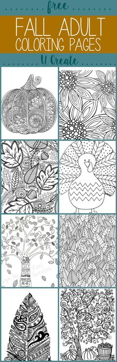 Fall Adult Coloring Pages | 21 DIY Thanksgiving Crafts for Adults, see more at https://diyprojects.com/amazingly-falltastic-thanksgiving-crafts-for-adults