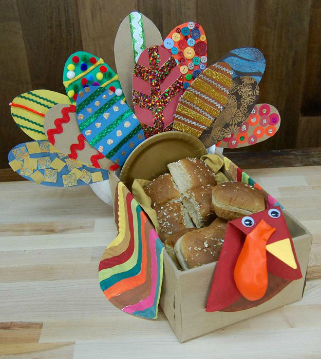 Finish Product | Thanksgiving Kids Craft | How To Make A DIY Turkey Table Treasure