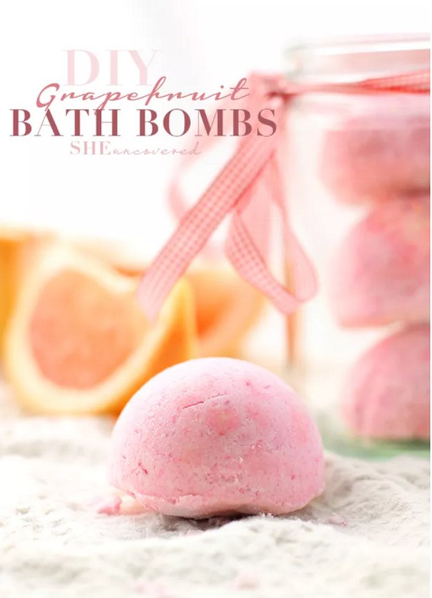 Grapefruit Bath Bomb | Bath Bomb Recipes That Are Easy To DIY | Makeup Tutorials