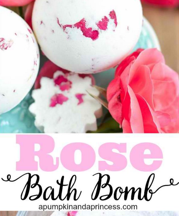 Rose & Milk Bath Bomb | Bath Bomb Recipes That Are Easy To DIY | Makeup Tutorials