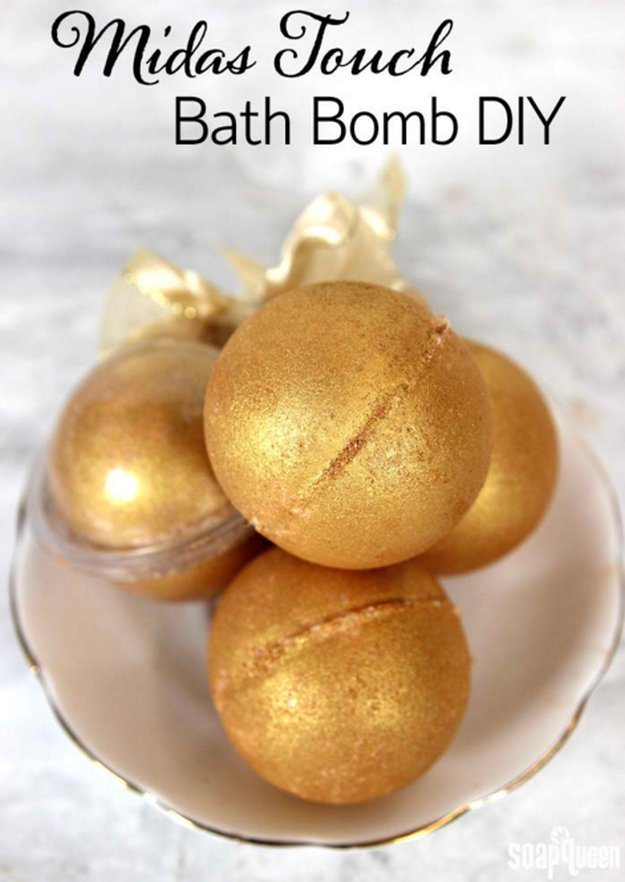 Midas Touch Bath Bomb | Bath Bomb Recipes That Are Easy To DIY | Makeup Tutorials
