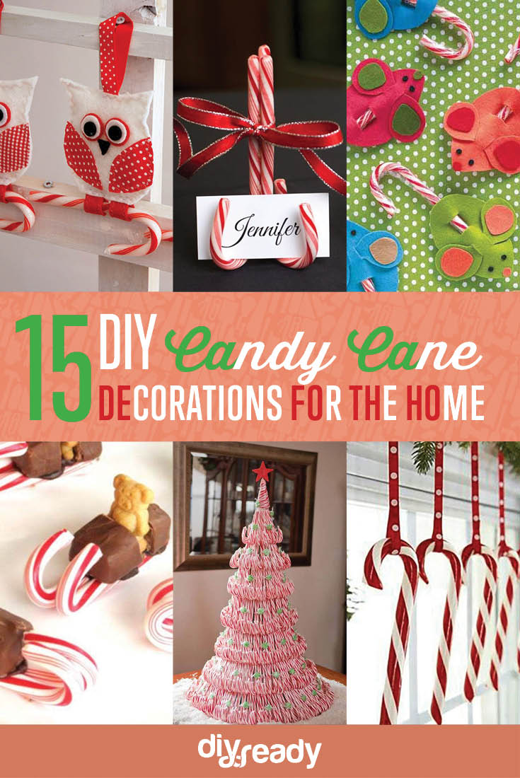 15 DIY Candy Cane Decorations You Will Love, see more at https://diyprojects.com/15-diy-candy-cane-decorations-you-will-absolutely-adore