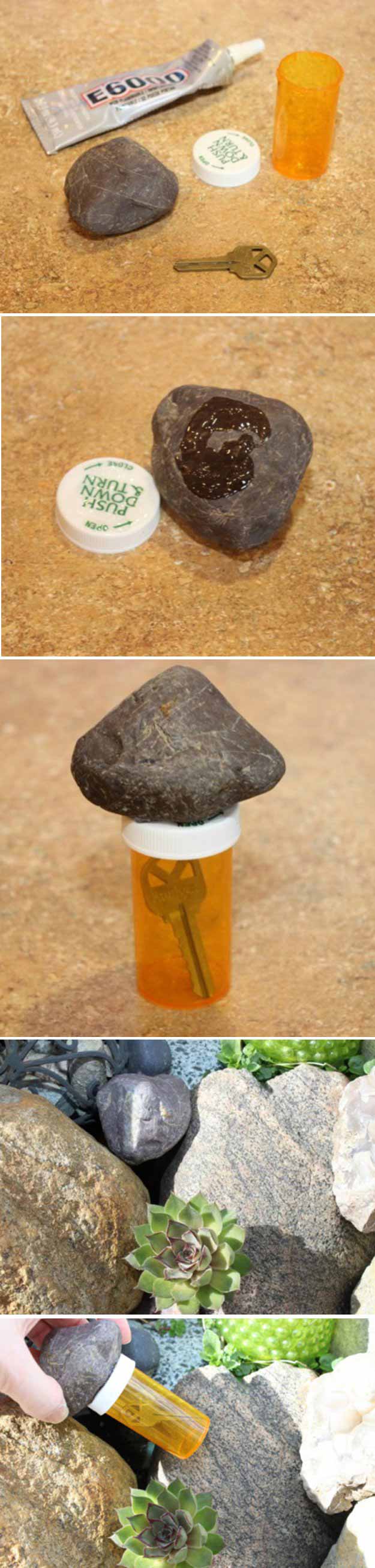 Concealed Key storage DIY Pill Bottle Projects | 15 Awesome DIY Uses for empty Pill Bottles