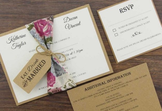 Read on for DIY Wedding Invitation Kits and information on where to find them. Make your wedding your own with totally personalized cards. Its your day!