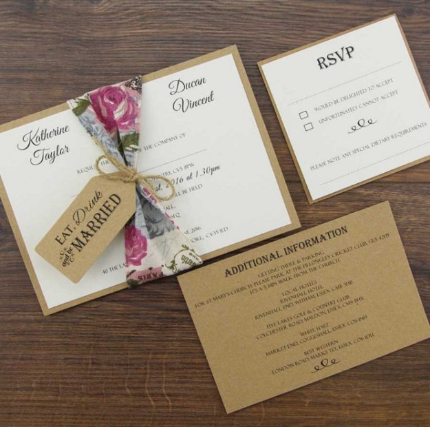 Custom Wedding Invitation Kits DIY Projects Craft Ideas & How To’s for Home Decor with Videos