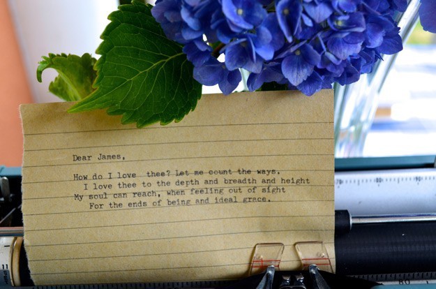 Think outside the box typewriter | DIY Love Letters For Him or Her 