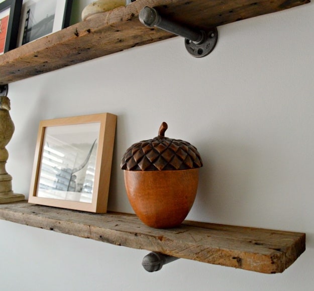DIY Barn Wood Shelves | 31 Super Cool DIY Reclaimed Wood Projects