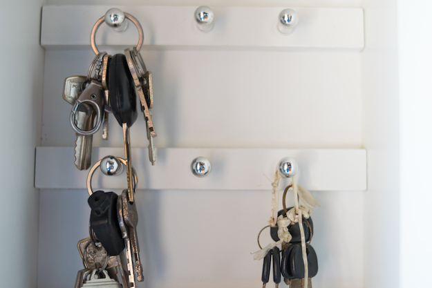 Check out 9 DIY Key Holders at https://diyprojects.com/diy-key-holders/