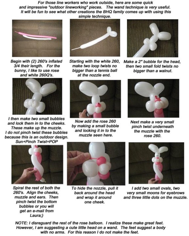 How to make animals with balloons step by step information