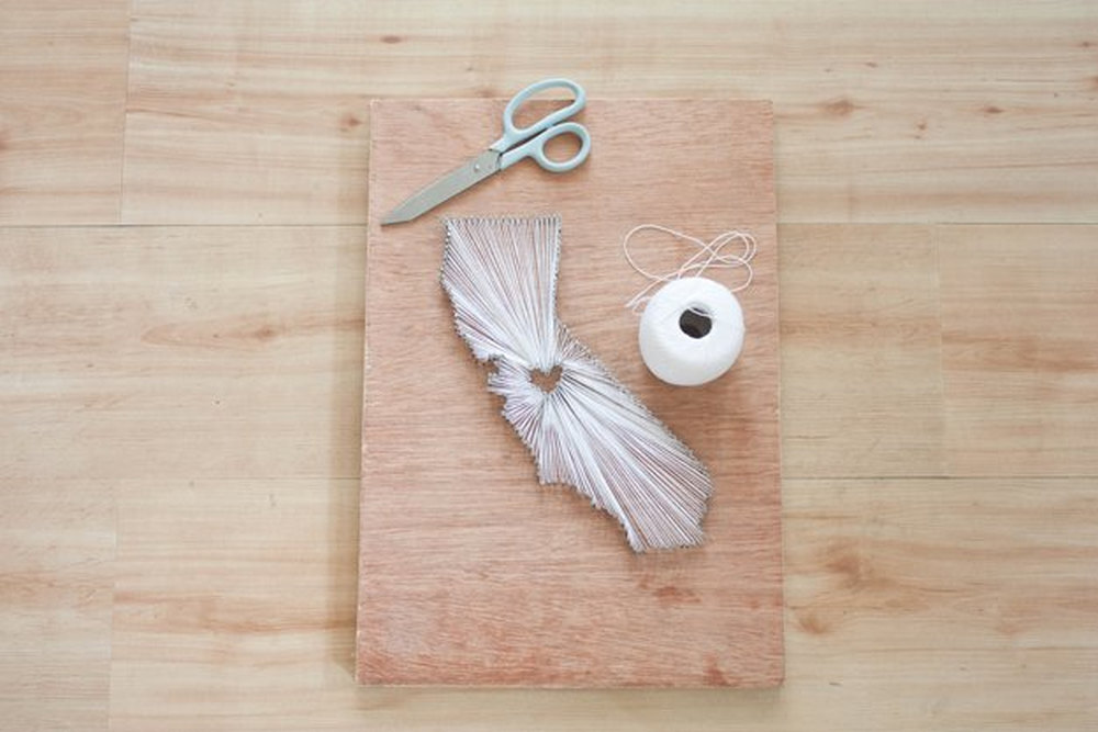 Be Patient, and Repeat Until You Finish! | DIY String Art Tutorial | State Themed Wall Art