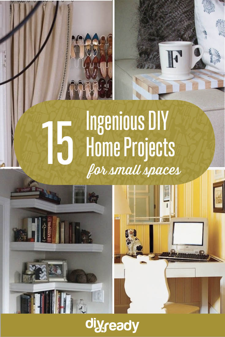 15 Ingenious DiY Projects for small spaces! See them all at DIY Projects