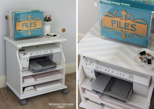 FILES - DIY Printer Cart From An Old Bedside Table | Upcycled Craft Project
