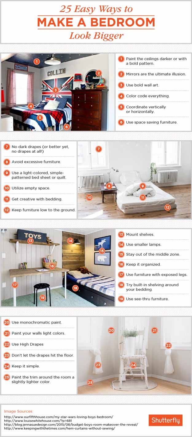 25 Tricks To Make Your Bedroom Look Bigger | DIY Home Decor Hacks
