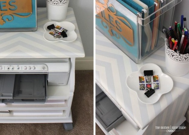 ONE SPOT - DIY Printer Cart From An Old Bedside Table | Upcycled Craft Project