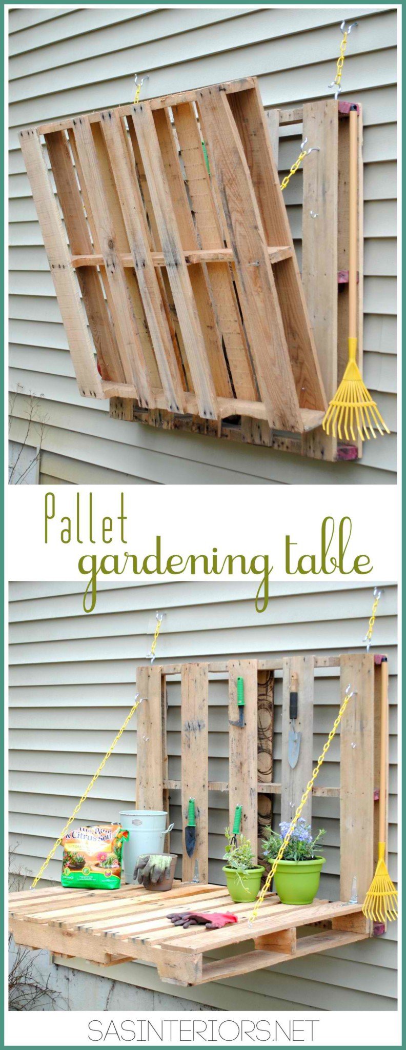 Build A Pallet Gardening Table 