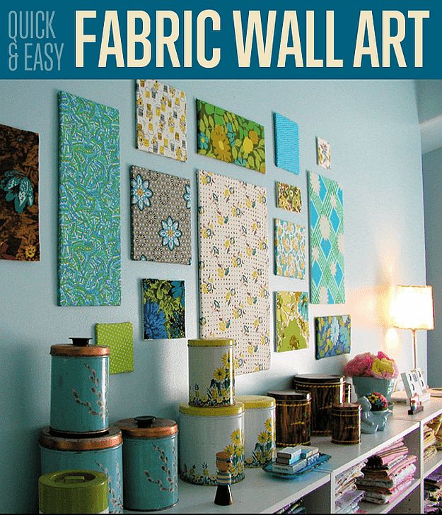 Quick & Easy Fabric Wall Art Home Decor Ideas | DIY Bedroom Ideas On A Budget For First Time Home Owner