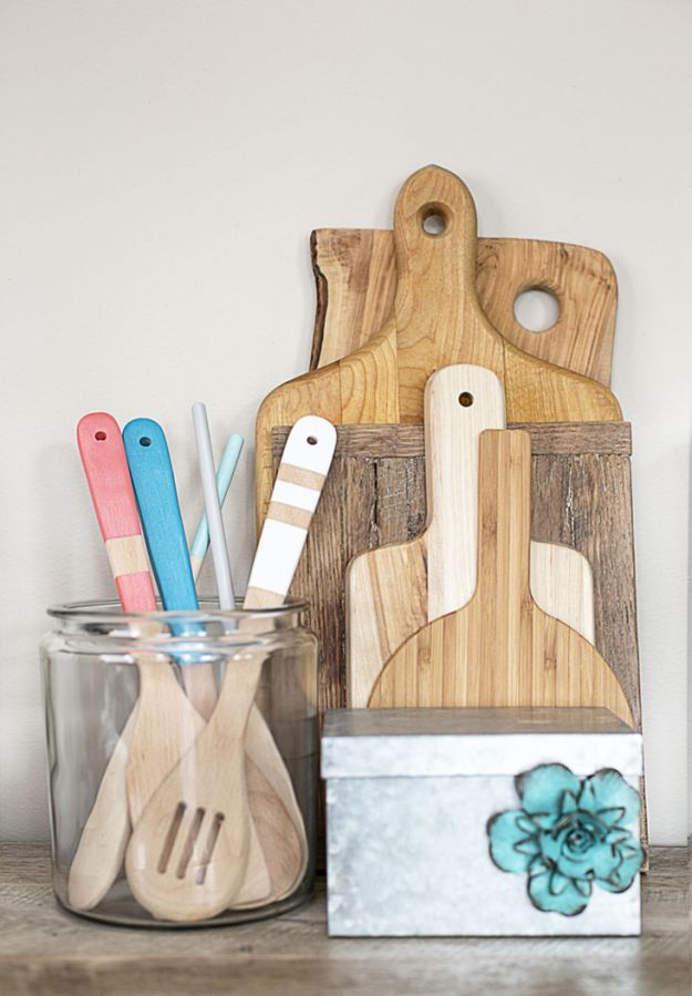 Ready to get to work | Color Your Kitchen With These DIY Painted Utensils