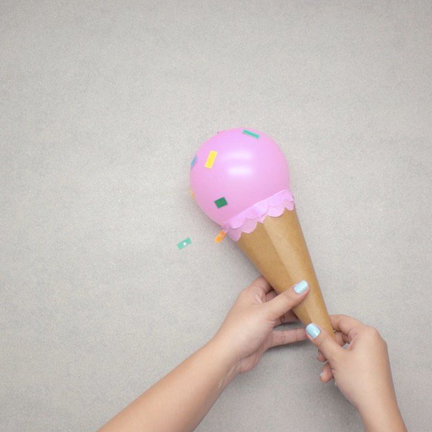 Ice Cream Cone Balloon Craft Step Thirteen