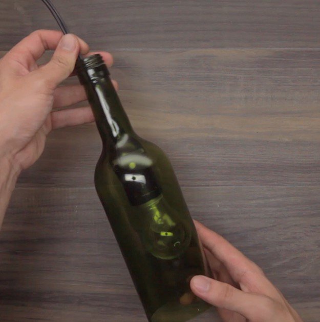Make Your Own Wine Bottle Lights Step Eleven