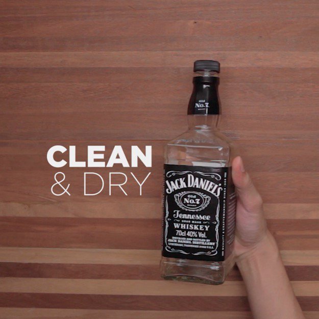 Repurpose Glass Bottle Into Soap Dispenser Clean Dry Bottle