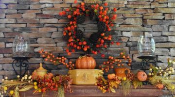 Fall wreath decorated with autumn decor | Fall Decor DIY Projects | Featured