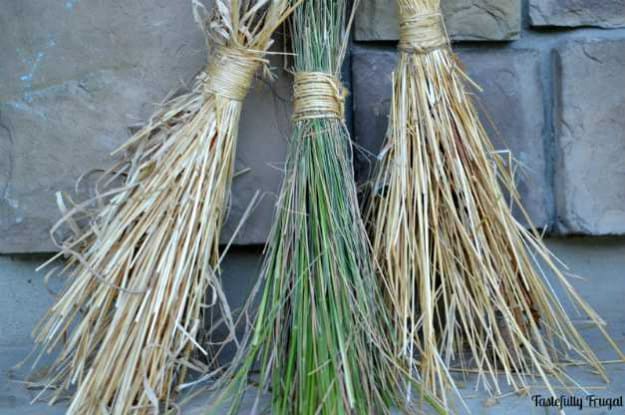 Witches' Brooms | Breathtakingly Easy-to-Make DIY Halloween Decorations