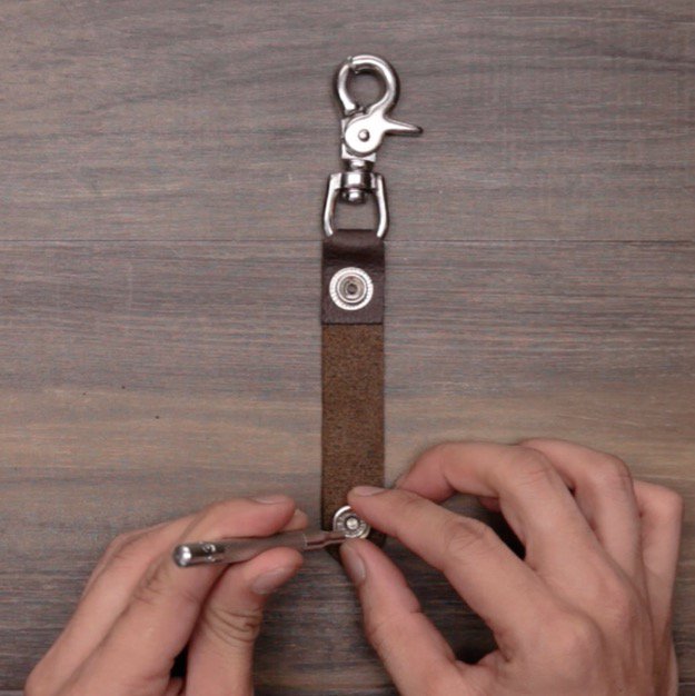 DIY Leather Keychain Step Eight