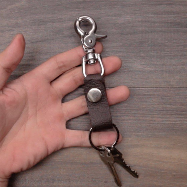 DIY Leather Keychain Step Nine