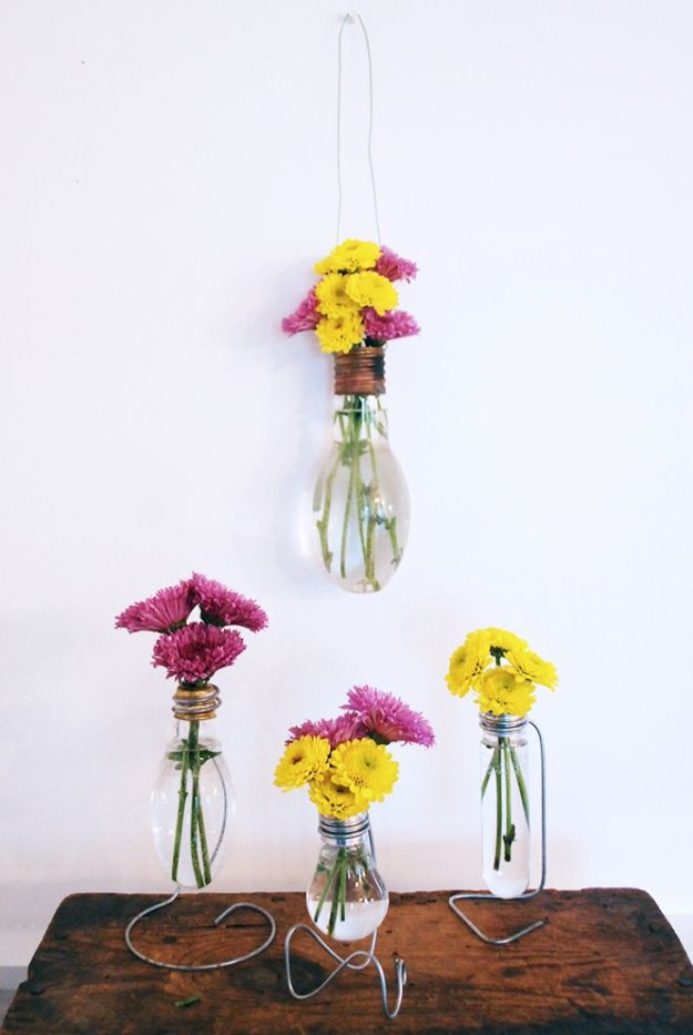 DIY Light Bulb Vase | Impressive & Easy DIY Recycle Projects For Your Home