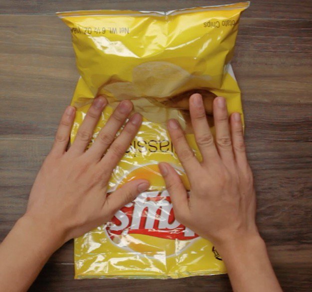 Seal a Chip Bag Without a Clip Step One