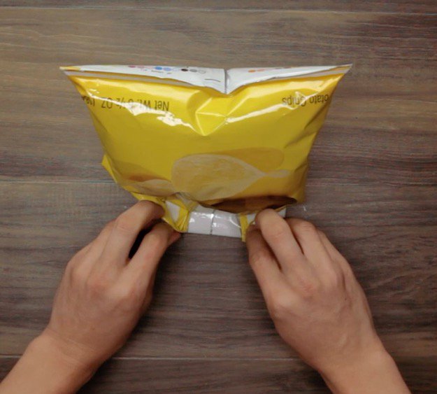 Seal a Chip Bag Without a Clip Step Three