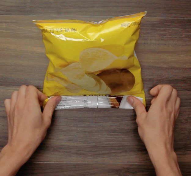 Seal a Chip Bag Without a Clip Step Two