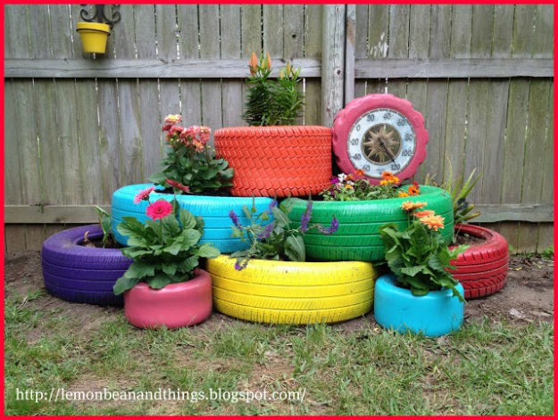 DIY Recycled Tire Planters | Impressive & Easy DIY Recycle Projects For Your Home