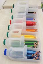 Pencils Containers From Upcycled Plastic Bottles