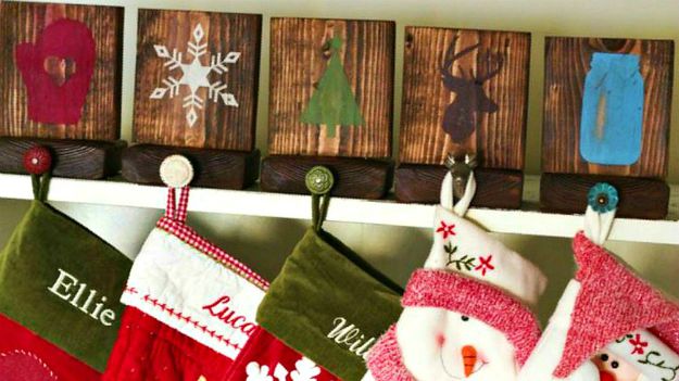 Rustic Christmas Stocking Hangers