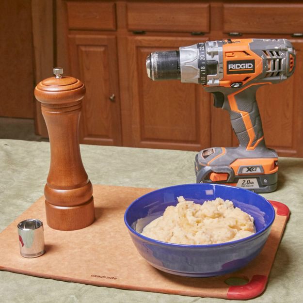 Powered Pepper Mill | Ways to Use a Drill to Speed Up Food Prep