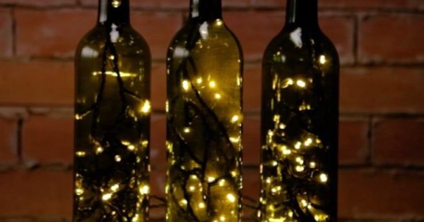 Turn Empty Wine Bottles into Gorgeous Accent Lights
