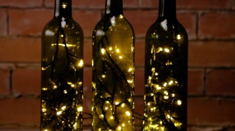 Turn Empty Wine Bottles into Gorgeous Accent Lights