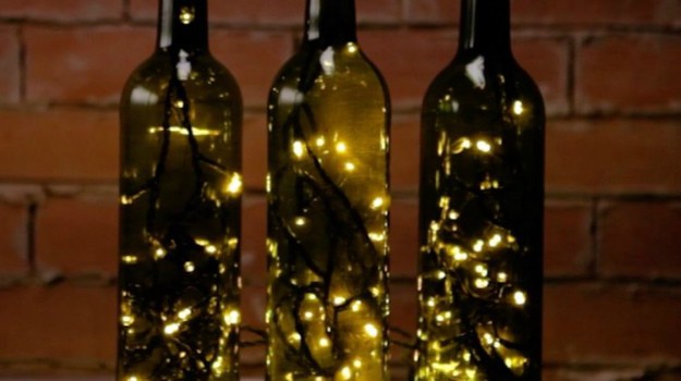 DIY Wine Bottle Accent Lights | Best DIY Christmas Projects You Should Make This Year
