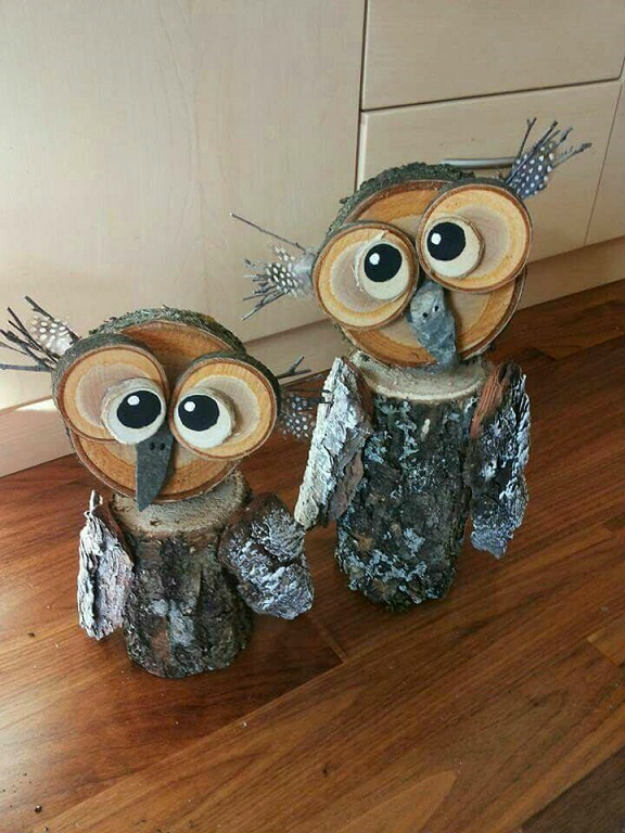 Wood Owl Decor | Awesome Wood Crafts to Beautify Your Home This Winter